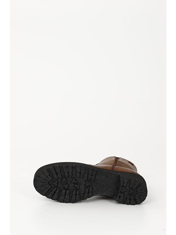 Gonderi(r) Siyah Gonderi(r) Hakiki Deri Topuklu Fermuarlı Kadın Bot