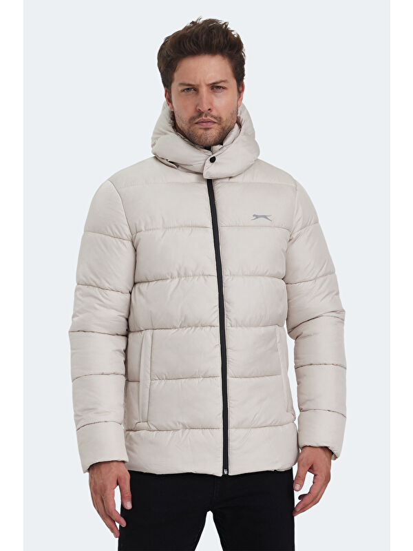 SLAZENGER GANEA Erkek Şişme Mont Kaban Bej