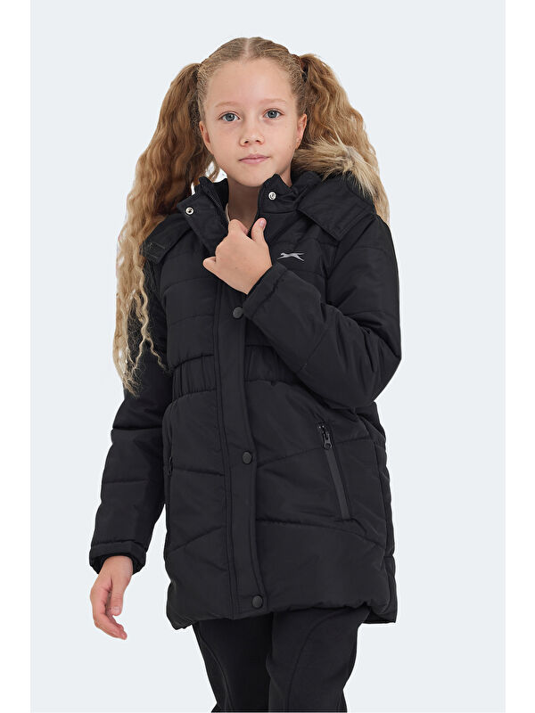 SLAZENGER CANDY Kız Çocuk Mont &amp; Kaban Siyah