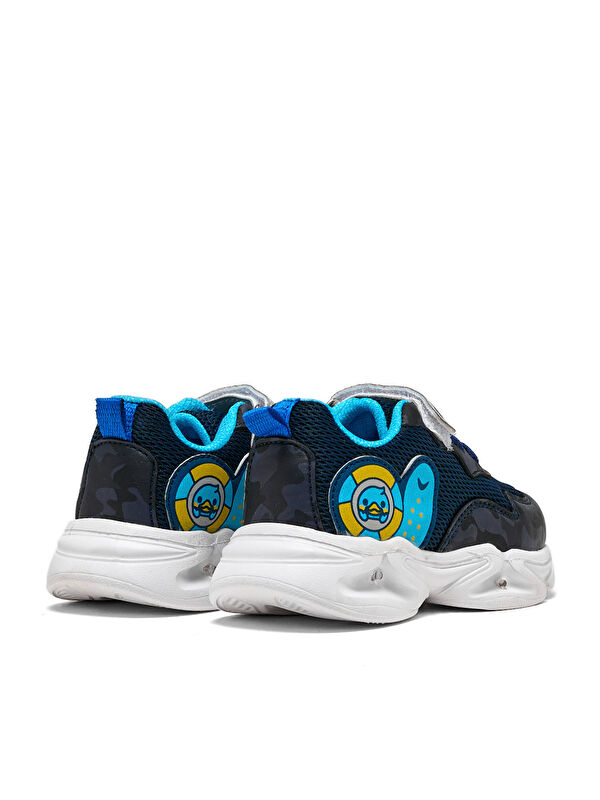 Çocuk Unisex Lacivert Kamuflaj Işıklı Cırtlı Ayakkabı - Görsel 4