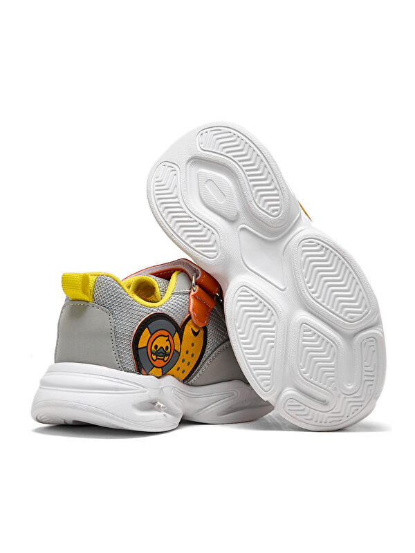 Çocuk Unisex Buz Sarı Işıklı Cırtlı Ayakkabı - Görsel 5