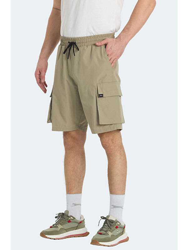 SLAZENGER RODYA Erkek Cepli Kargo Bej Şort