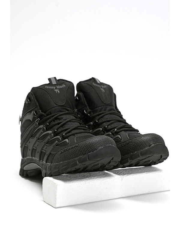 Tonny Black Siyah Tonny Black Rahat Kalip Unisex İtici Özellikli Bağcıklı Bot