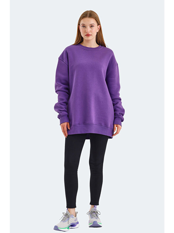 SLAZENGER VADIM Kadın Mor Sweatshirt