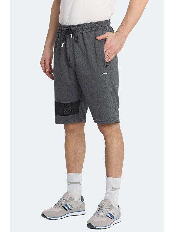 SLAZENGER NUKA Erkek Cepli Kapri Koyu Gri Şort