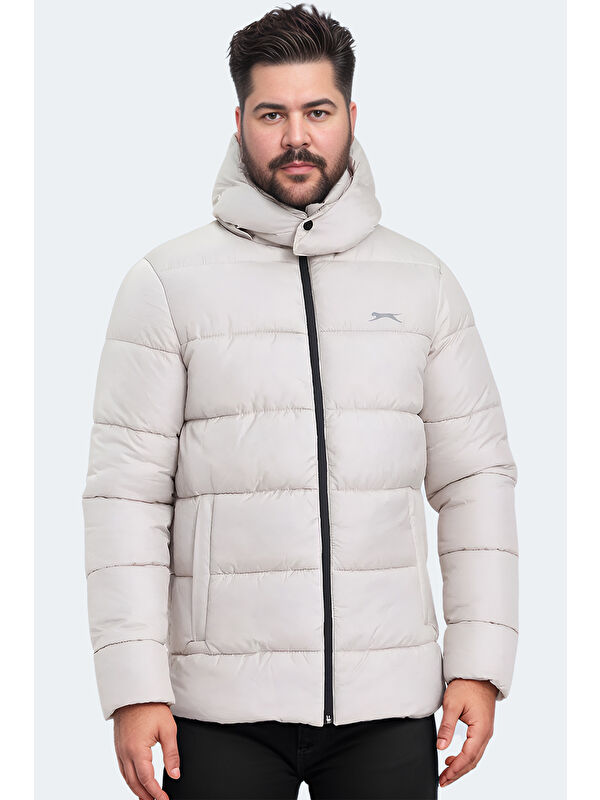 SLAZENGER GANEA  Erkek Mont  Büyük Beden Şişme Mont Bej