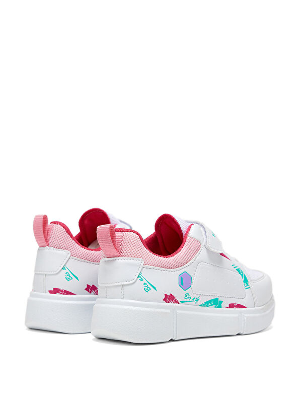 Çocuk Unisex Beyaz Şeker Rahat Kalıp Cırtlı Ayakkabı - Görsel 4