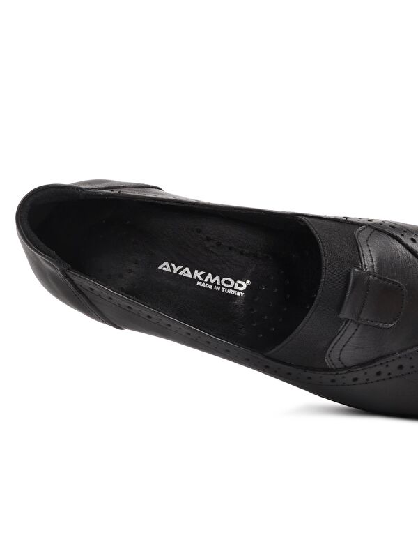 888 Siyah Kadın Hakiki Deri Günlük Ayakkabı - Görsel 6