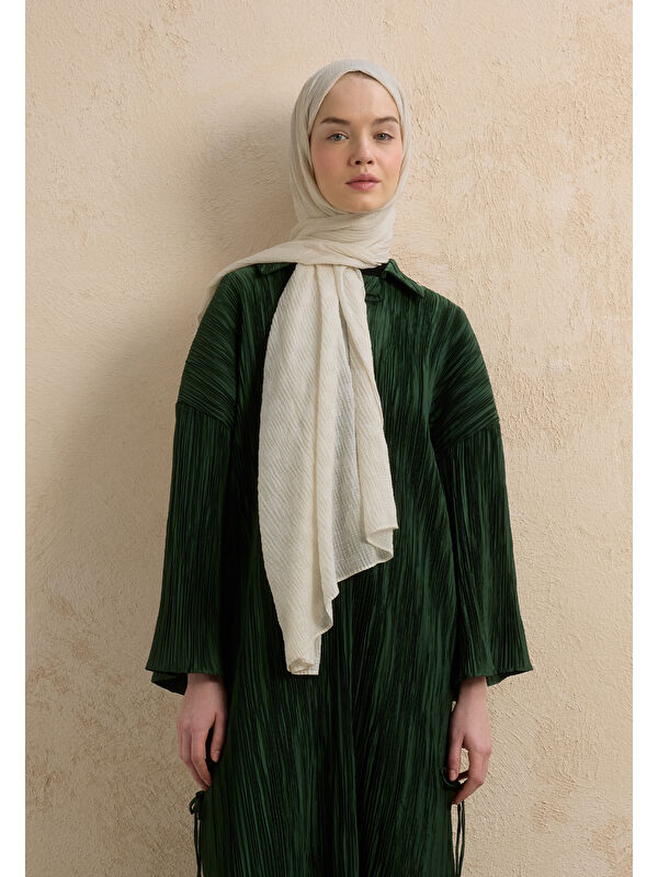 Fresh Scarfs Modal Damalı Şal Fildişi