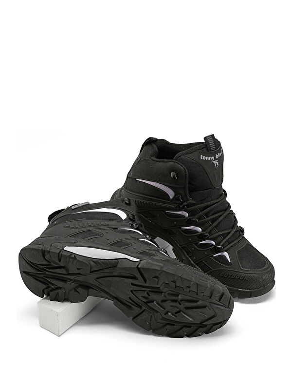 Tonny Black Siyah Tonny Black Rahat Kalip Unisex İtici Özellikli Bağcıklı Bot