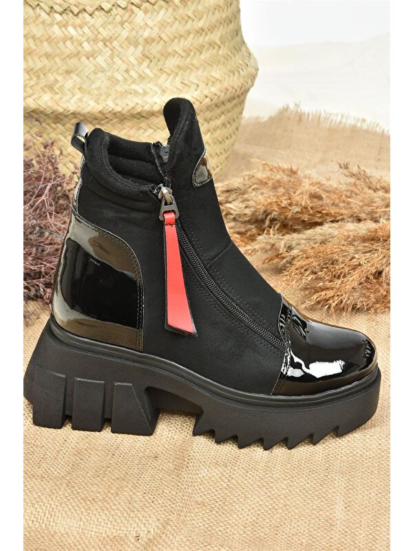 L2390018 Siyah Kadın Bot - Görsel 5