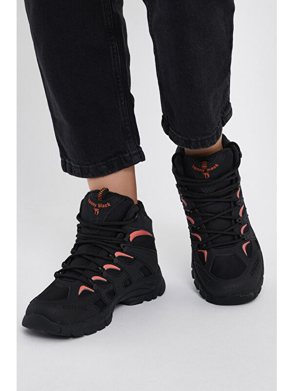 Tonny Black Siyah Tonny Black Rahat Kalip Unisex İtici Özellikli Bağcıklı Bot