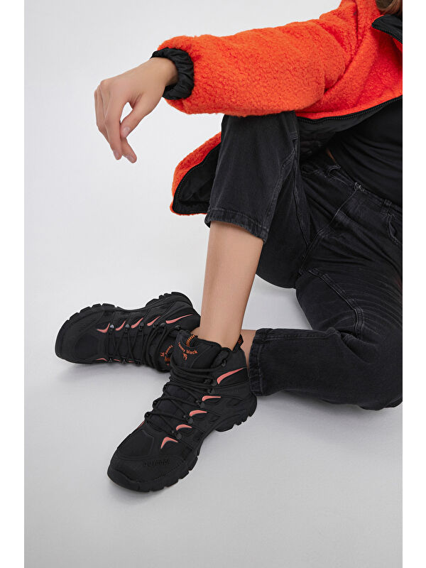 Tonny Black Siyah Tonny Black Rahat Kalip Unisex İtici Özellikli Bağcıklı Bot