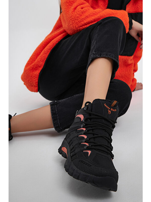 Tonny Black Siyah Tonny Black Rahat Kalip Unisex İtici Özellikli Bağcıklı Bot