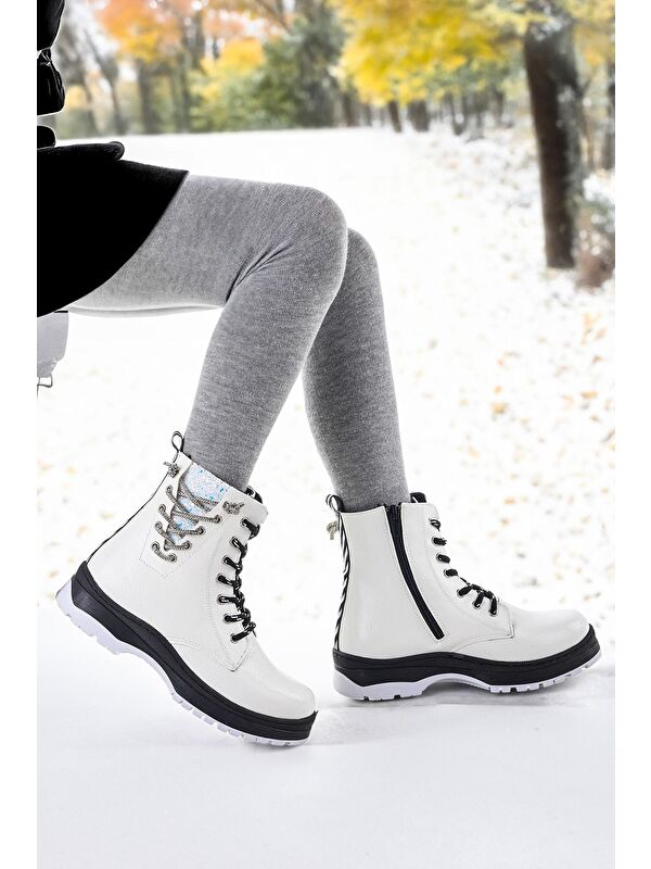 Termo Taban Kız Çocuk Bot 621 Kırışık Taşlı - Görsel 4