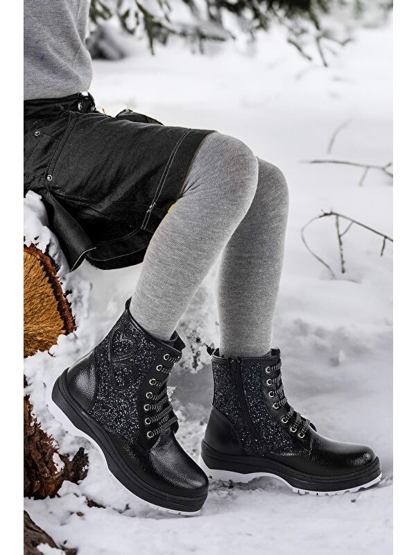 612 Vakko Termo Taban Kız Çocuk Bot Ayakkabı - Görsel 4