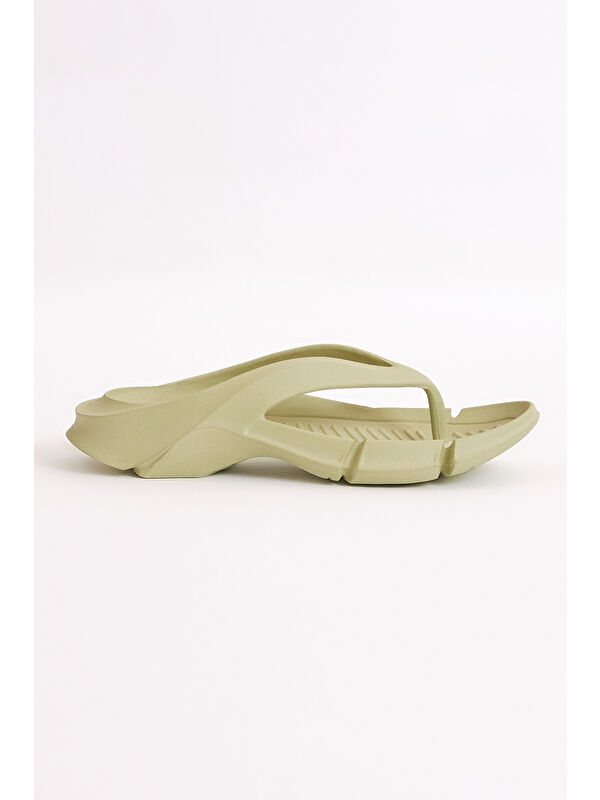 Kadın Yeşil Kalın Tabanlı Parmak Arası Eva Terlik - Görsel 3