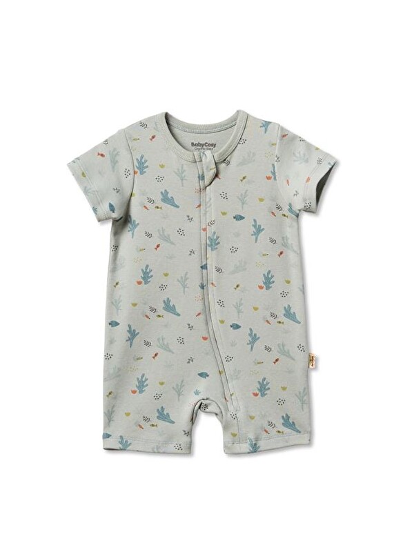 BabyCosy Organic  Bebek Şort Tulum %100 Organik Pamuk , Bebek - Yenidoğan- csy8213