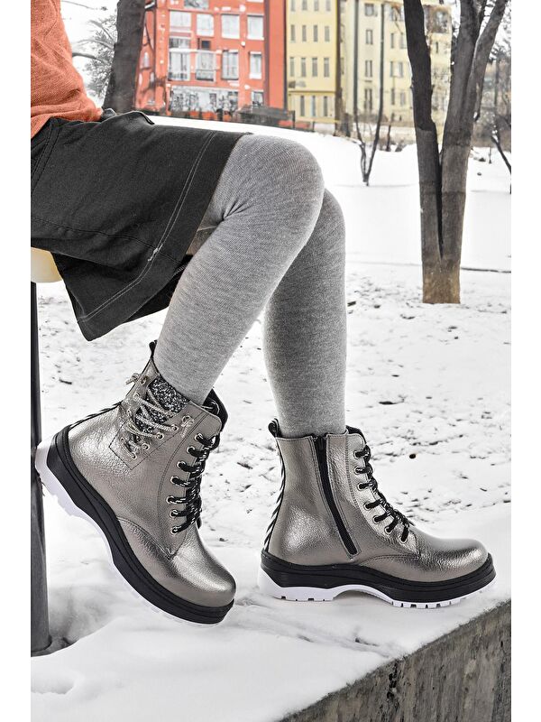 Termo Taban Kız Çocuk Bot 621 Kırışık Taşlı - Görsel 4