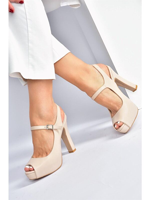 Ten Platform Topuklu Kadın Abiye Ayakkabı M348007009 - Görsel 3