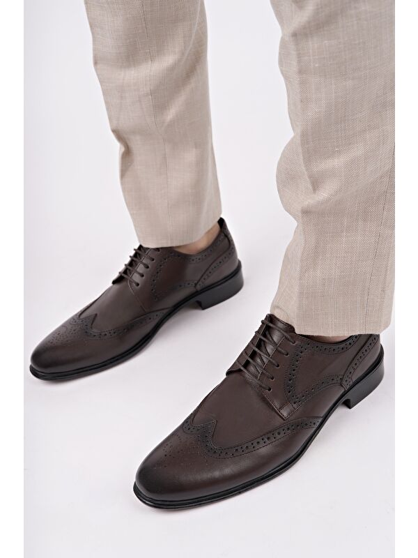 H046 Hakiki Deri Klasik Erkek Ayakkabı - Görsel 6