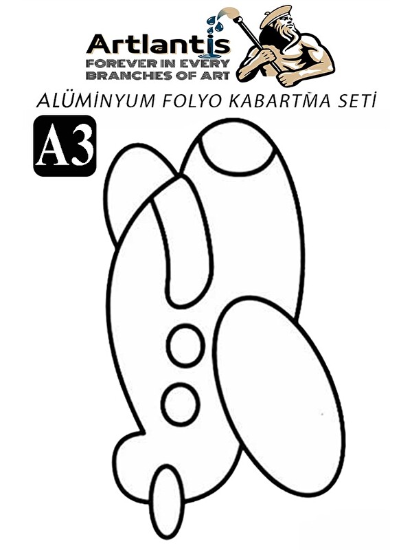 Artlantis Alüminyum Folyo Kabartma Seti A3 30x40 cm 1 Paket Aliminyum Folyo Seti Kabartma Seti Sanatsal Hobi