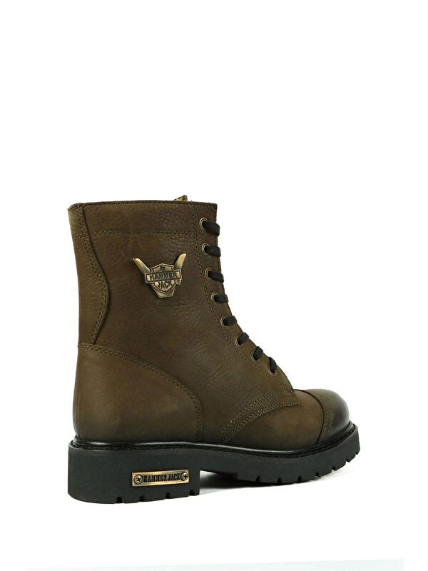 Hammer Jack Haki Hammer Jack Hakiki Deri Dock Step Kadın Bot