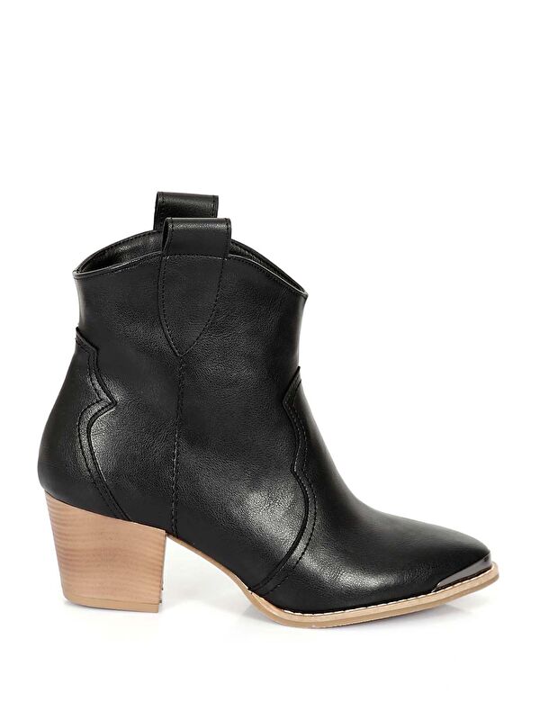 Sivri Burun Topuklu Western Kovboy Kadın Günlük Bot 32133 - Görsel 5