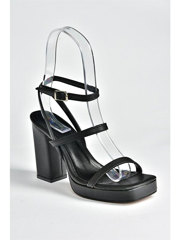 M2824627 Siyah Kadın Topuklu Ayakkabı - Görsel 7