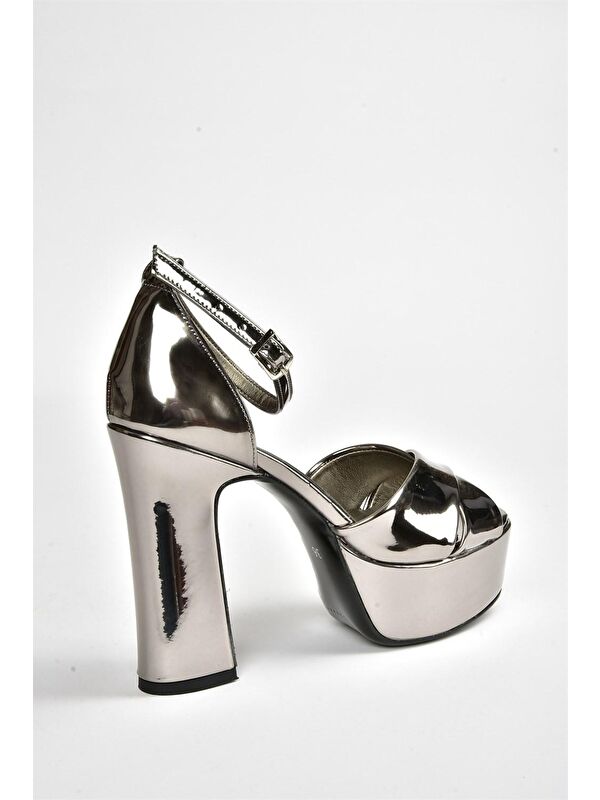 M3482025 Antrasit Kadın Topuklu Ayakkabı - Görsel 6