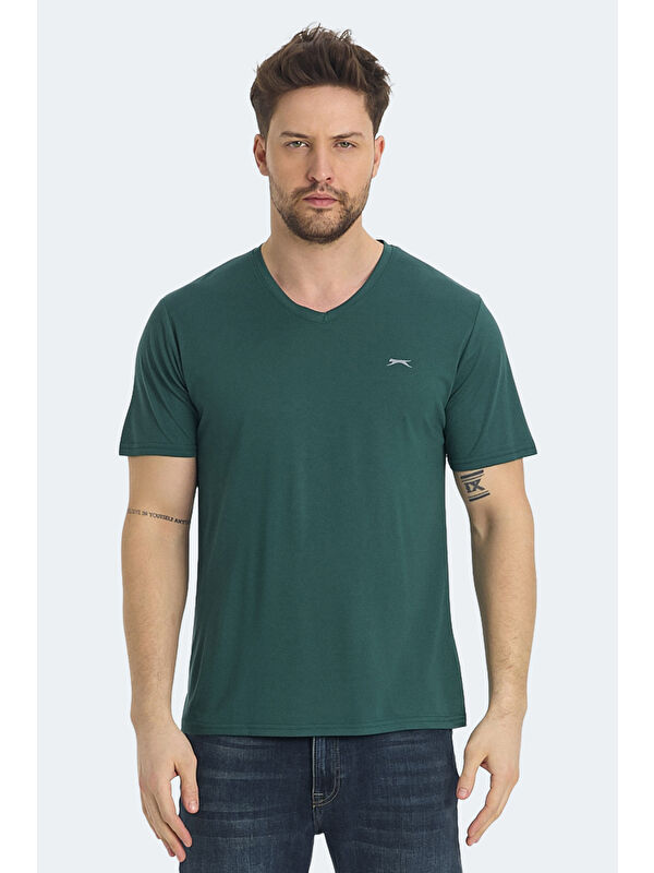 SLAZENGER KRAKKER Erkek Yeşil Tişört