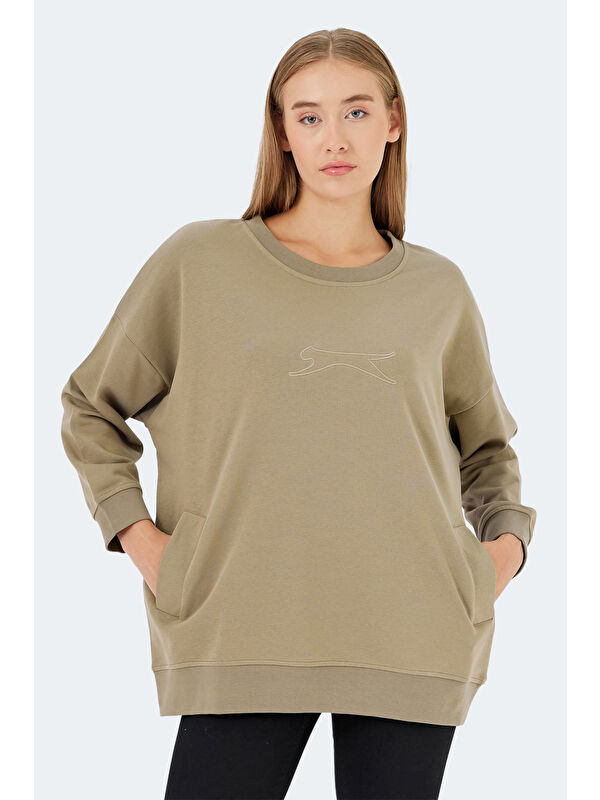 SLAZENGER VIKENTI SW Kadın Koyu Yeşil Sweatshirt
