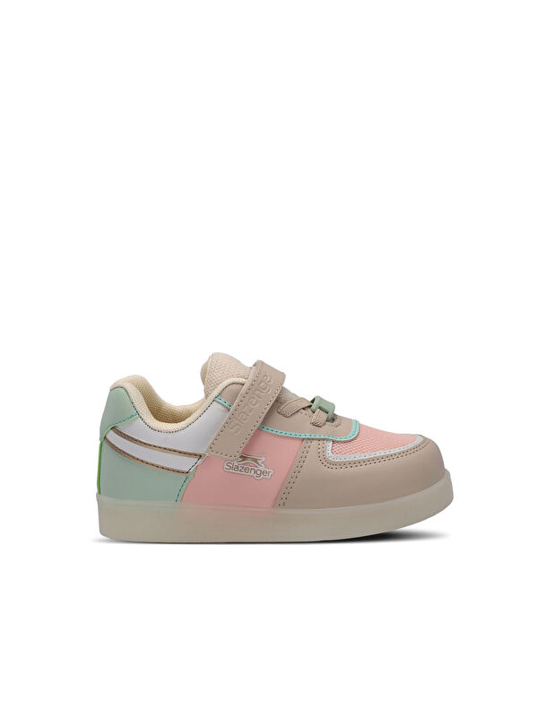 SLAZENGER PERLE Kız Bebek Cırt Cırtlı Bej Sneaker