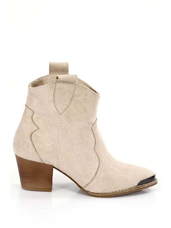 Sivri Burun Topuklu Western Kovboy Kadın Günlük Bot 32133 - Görsel 5