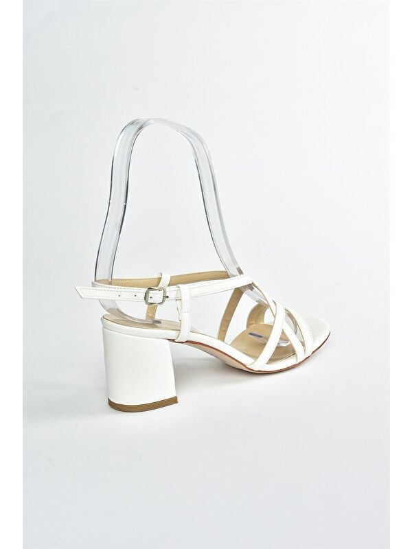Beyaz Kadın Topuklu Ayakkabı F654028009 - Görsel 6