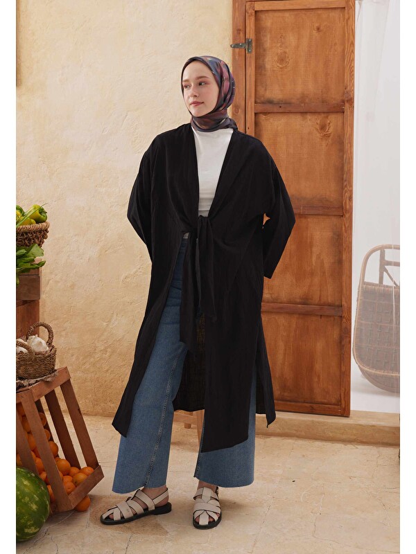 Fresh Scarfs Dark Garden Desen Pamuk İpek Eşarp Mürdüm