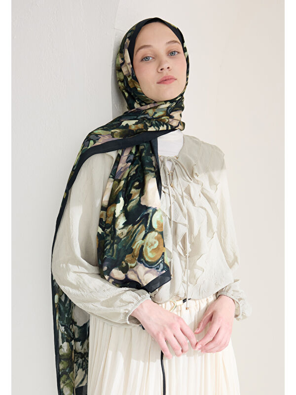 Fresh Scarfs Astra Floş Viskon Şal Lacivert
