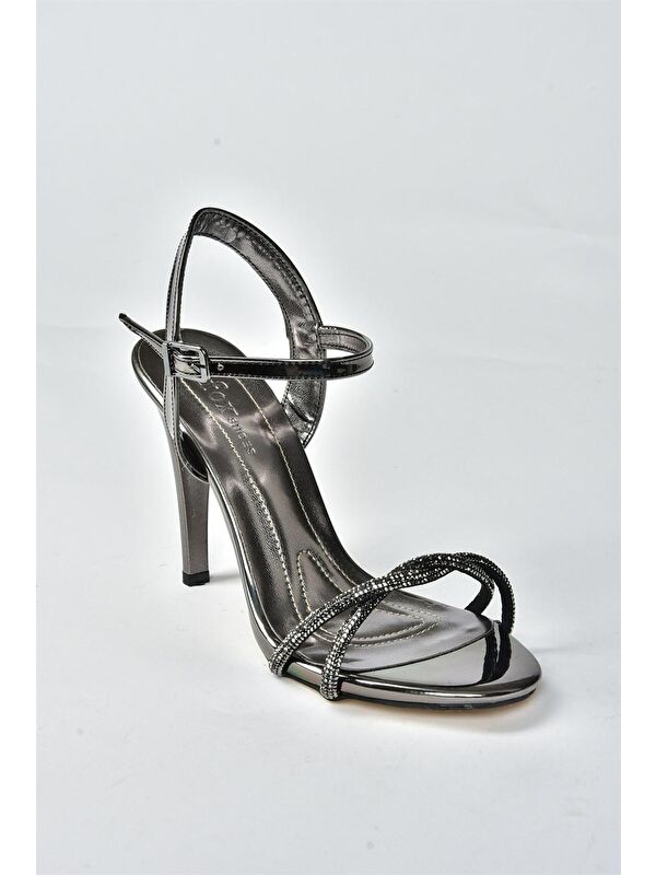 M2511442 Antrasit Kadın Topuklu Ayakkabı - Görsel 6