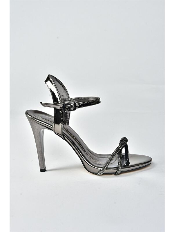 M2511442 Antrasit Kadın Topuklu Ayakkabı - Görsel 7