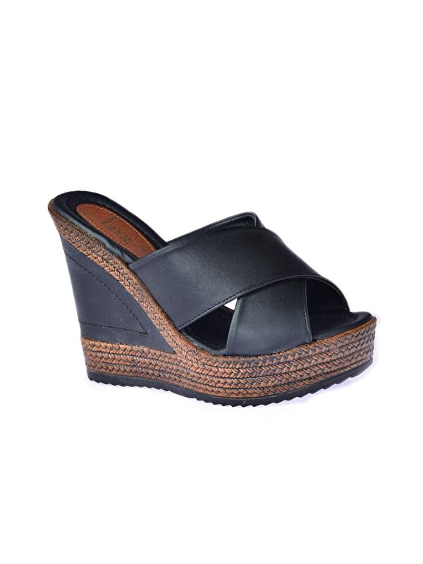 F674072009 Siyah Kadın Terlik - Görsel 4