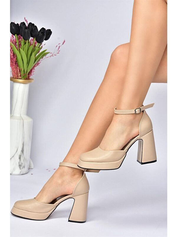 Ten Kalın Platform Topuklu Kadın Ayakkabı M404100809 - Görsel 3