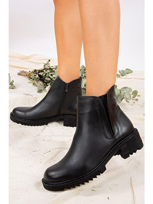 J654011903 Siyah Kadın Bot - Görsel 3