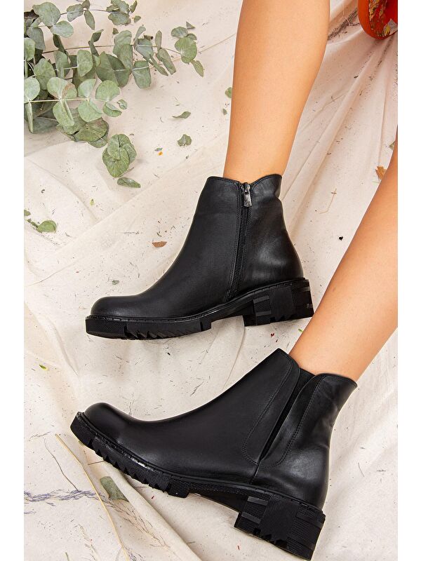 J654011903 Siyah Kadın Bot - Görsel 4