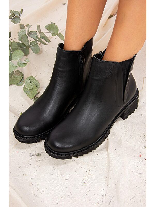 J654011903 Siyah Kadın Bot - Görsel 6