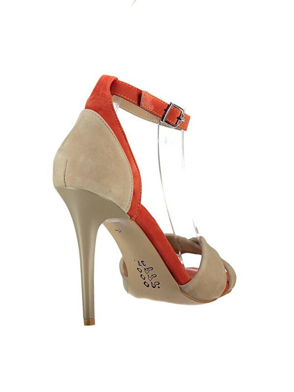 Ten/Turuncu Kadın Topuklu Ayakkabı B922113802 - Görsel 4