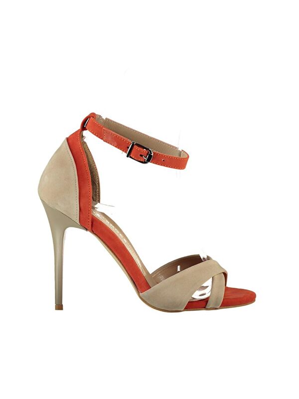 Ten/Turuncu Kadın Topuklu Ayakkabı B922113802 - Görsel 5