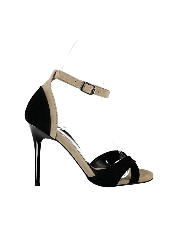 Siyah/Ten Kadın Topuklu Ayakkabı B922113802 - Görsel 5