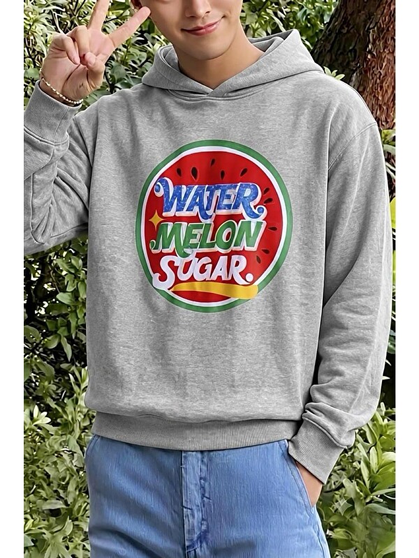 Oksit Sw Watermelon Sugar Karpuz Baskılı Unisex Sweatshirt