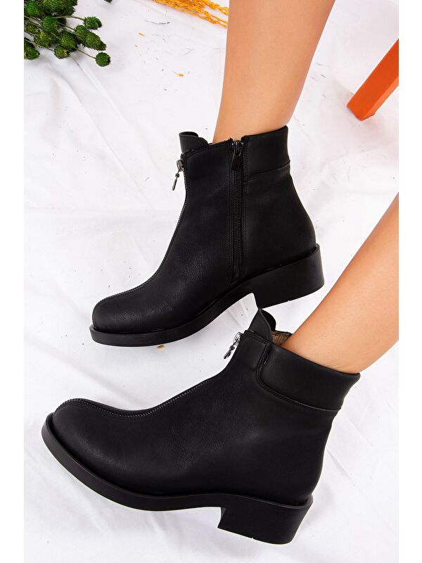 J674120309 Siyah Kadın Bot - Görsel 3