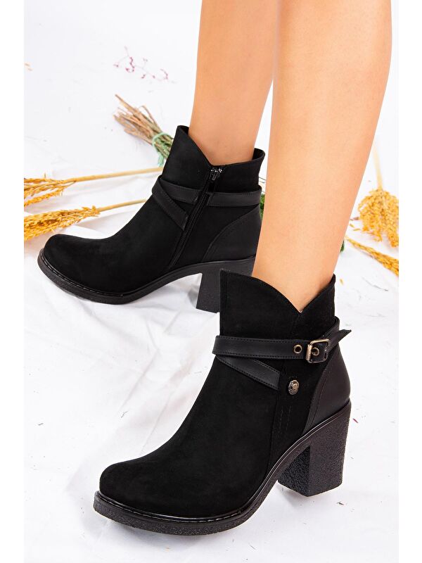A674150702 Siyah Kadın Bot - Görsel 3